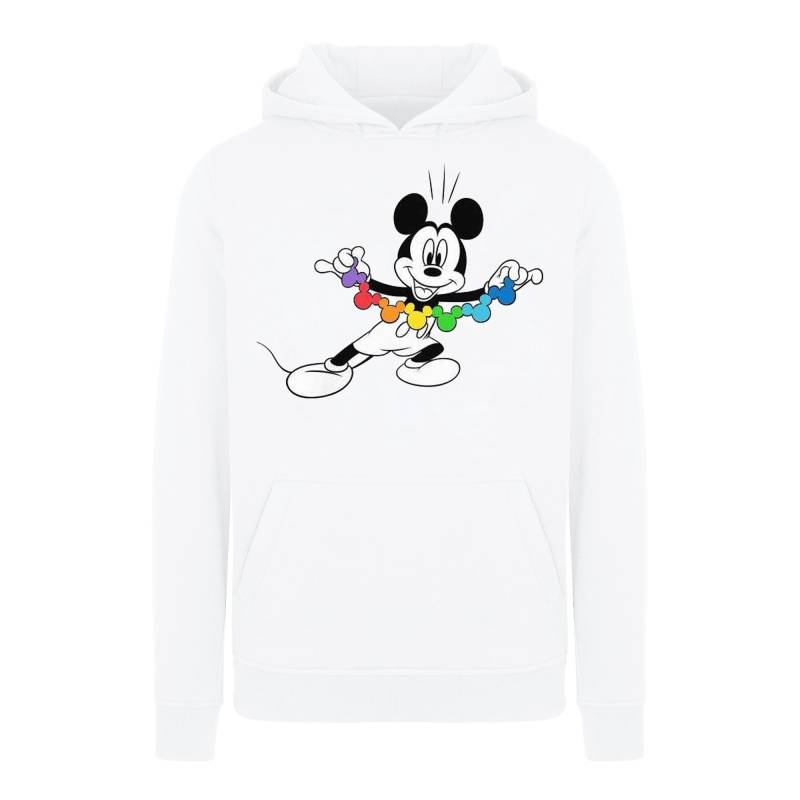 Disney Mädchen Mickey Mouse Kapuzenpullover mit Regenbogenkette 9-11 Years weiß von Joom DACH