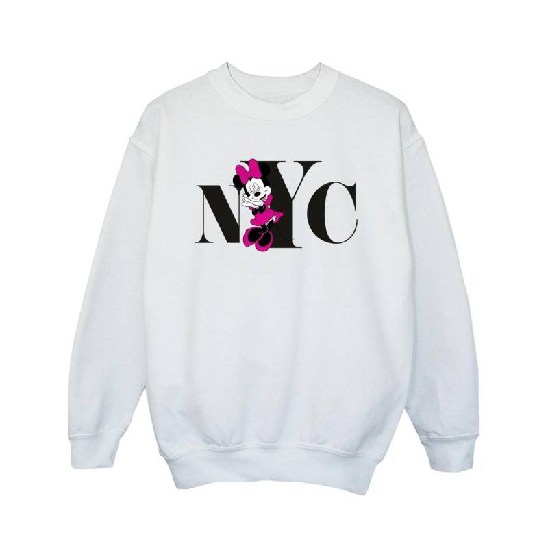 Disney Mädchen Minnie Mouse NYC Sweatshirt 7-8 Years weiß von Joom DACH