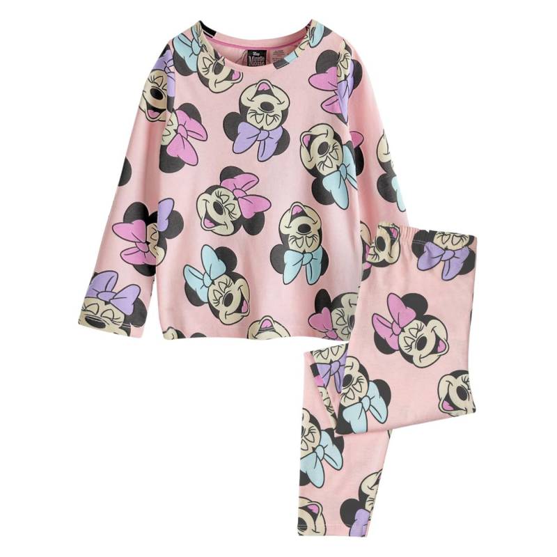 Disney-Mädchen-Schlafanzug-Set mit Minnie-Maus-Allover-Print 6-7 Years rosa von Joom DACH