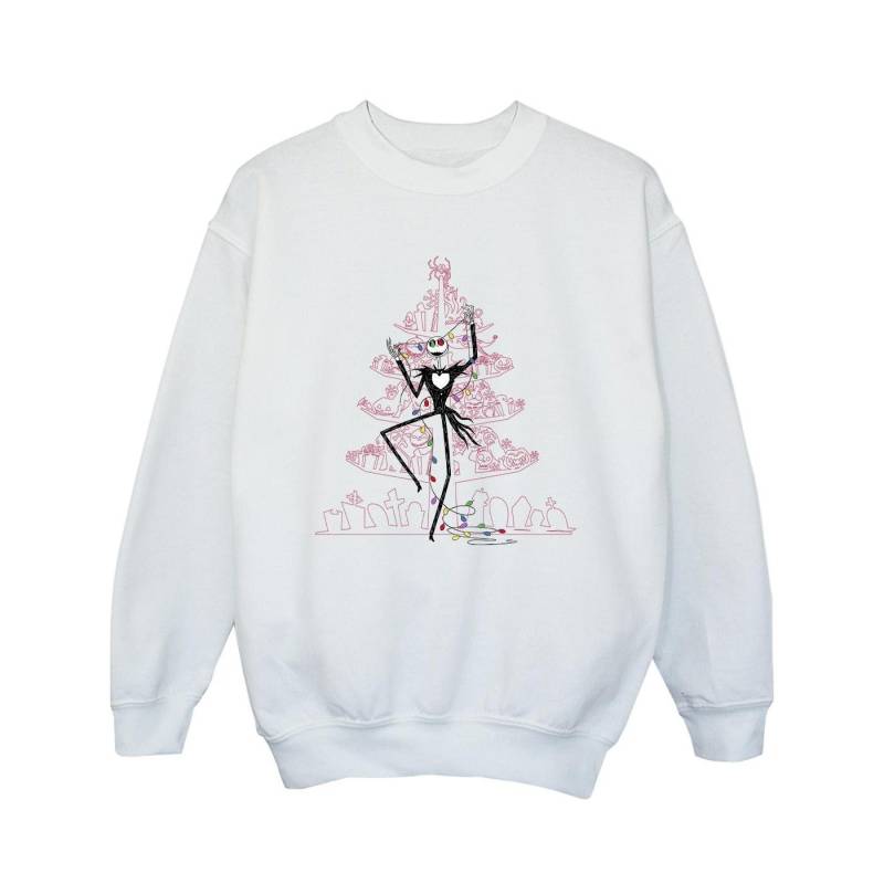 Disney Mädchen-Sweatshirt „Der Albtraum vor dem Weihnachtsbaum“ in Rosa 7-8 Years weiß von Joom DACH