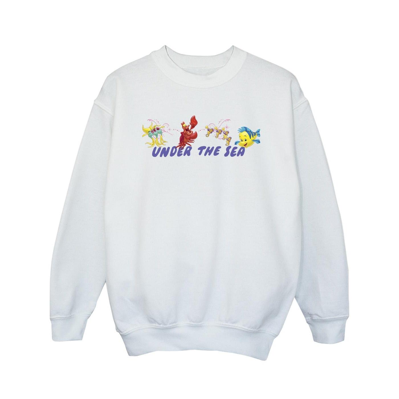 Disney Mädchen-Sweatshirt „Die kleine Meerjungfrau unter dem Meer“. 3-4 Years weiß von Joom DACH