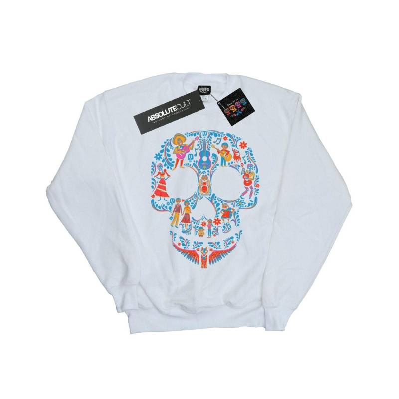 Disney Mädchen-Sweatshirt mit Coco-Schädelmuster 5-6 Years weiß von Joom DACH