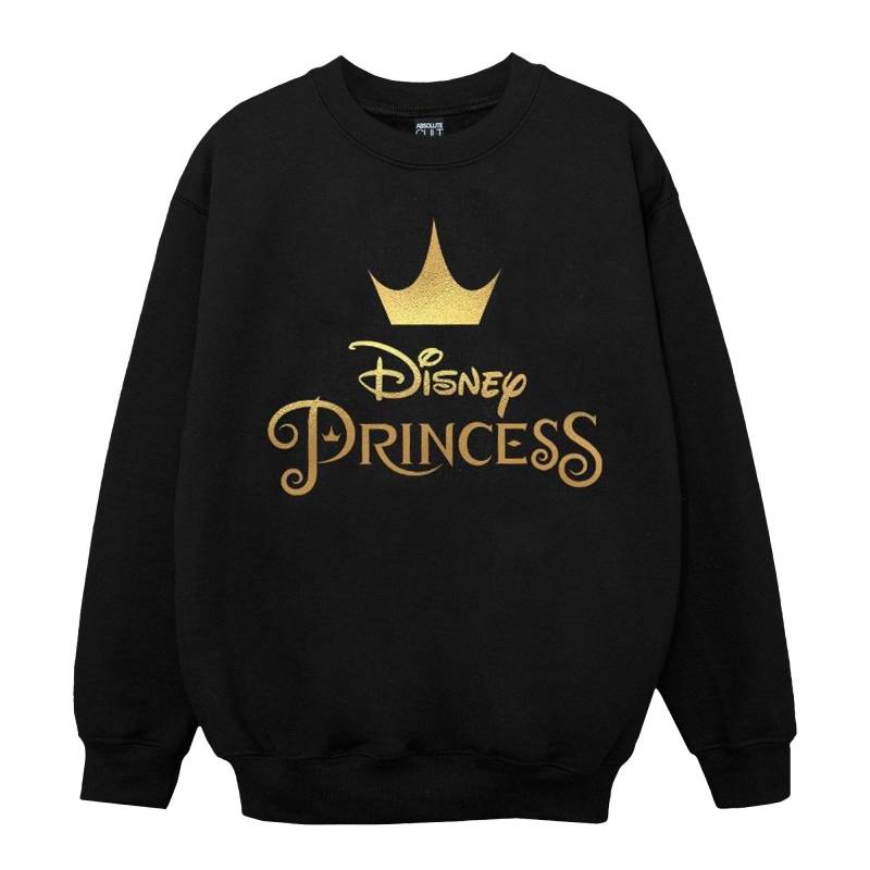 Disney Mädchen-Sweatshirt mit Prinzessinnenkrone und Logo 9-11 Years schwarz von Joom DACH