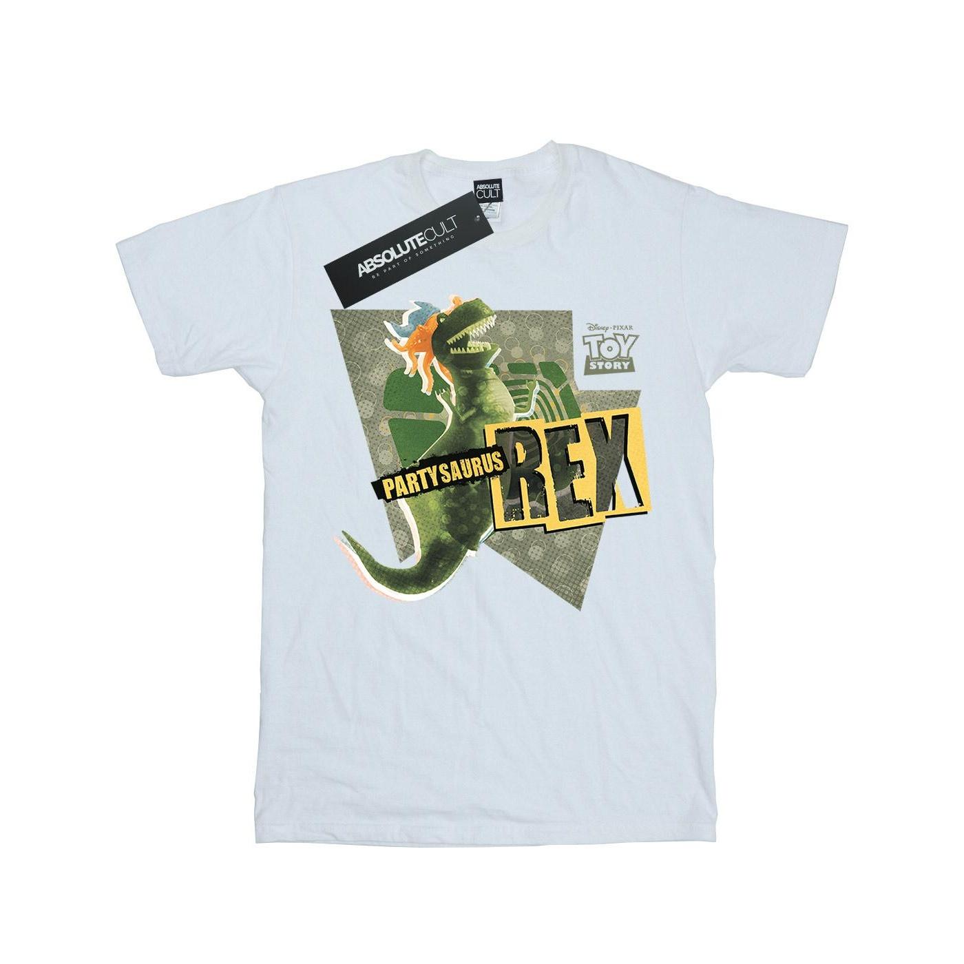 Disney Mädchen Toy Story Partysaurus Rex Baumwoll-T-Shirt 12-13 weiß von Joom DACH