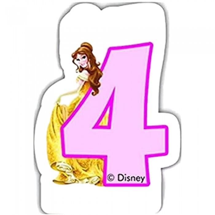 Disney Princess Wunderschöne Kerze zum 4. Geburtstag One Size von Joom DACH
