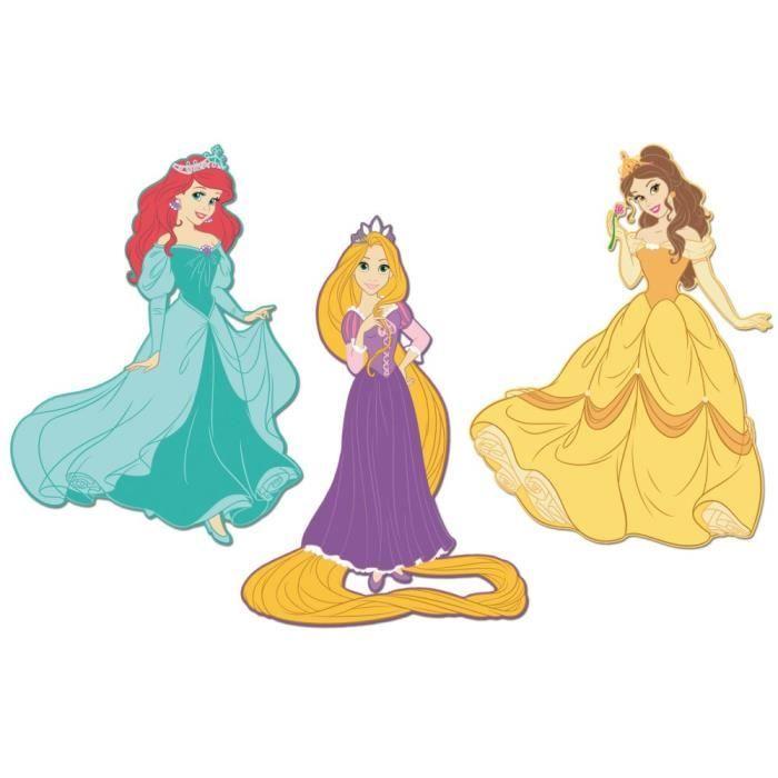 Disney-Prinzessinnen-Aufkleber – ROOMMATES – Set mit 3 repositionierbaren 3D-Aufklebern – Gelb – Schlafzimmer – Kind von Joom DACH