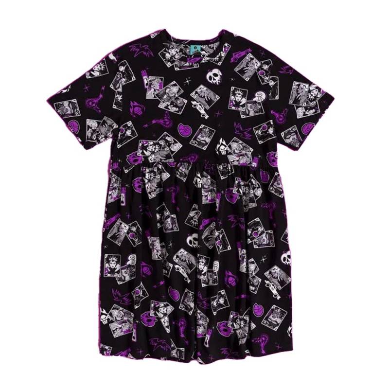 Disney Schurken Damen/Damen Tarotkarten Allover-Print Kittelkleid L schwarz Disney Schurken Damen/Damen Tarotkarten Allover-Print Kittelkleid L schwarz von Joom DACH