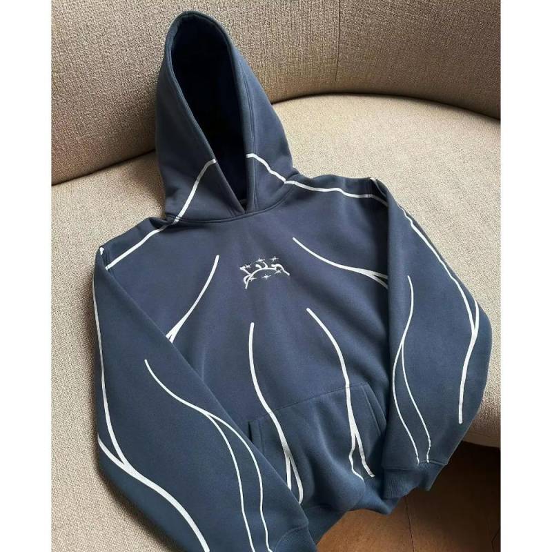 Divin Vintage Washed Zip Hoodie Y2K Jacke Herren Rock Hip Hop Patchwork Besticktes Oversized Hoodie Sweatshirt Langarm Tops L von Joom DACH