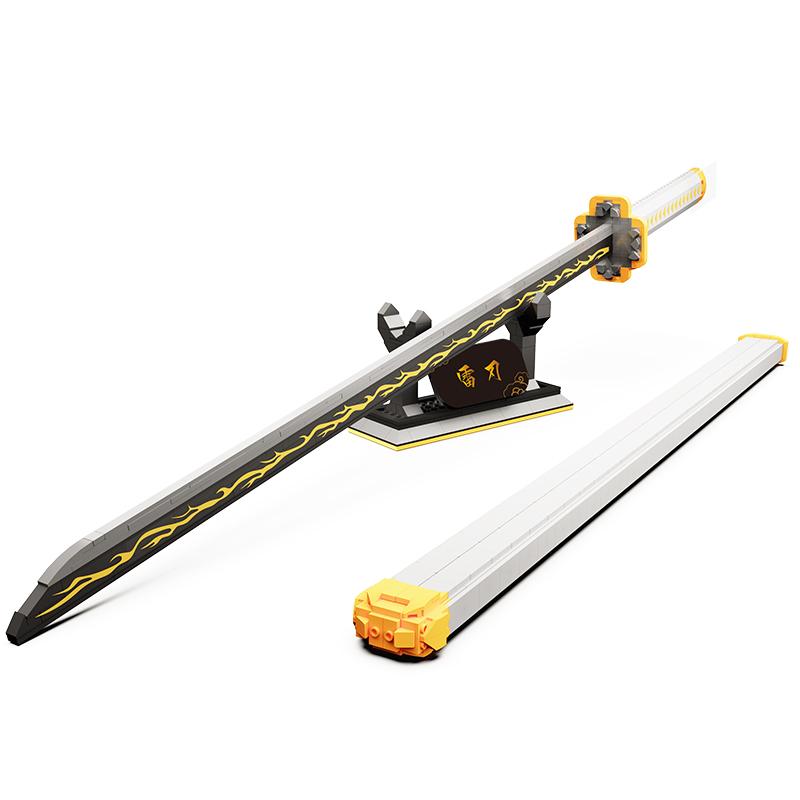 Dk1506 Demon Slayer Zenitsu Japanisches Katana Bausteine Modell Montage Einfügen Kleine Partikel Jungen Geschenk Schwert Messer Spielzeug Ohne Karton von Joom DACH