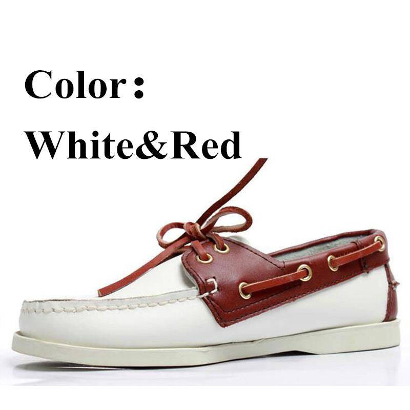 Docksides Klassische Bootsschuhe aus echtem Leder für Herren und Damen, Übergröße 36–46, Marken-Loafer 2022A043 38 von Joom DACH