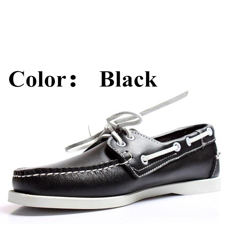 Docksides Klassische Bootsschuhe aus echtem Leder für Herren und Damen, Übergröße 36–46, Marken-Loafer 2022A043 45 von Joom DACH