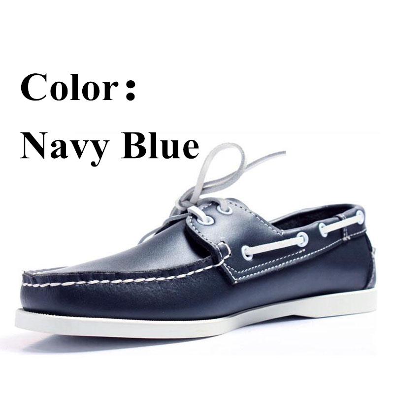 Docksides Klassische Bootsschuhe aus echtem Leder für Herren und Damen, Übergröße 36–46, Marken-Loafer 2022A043 46 von Joom DACH