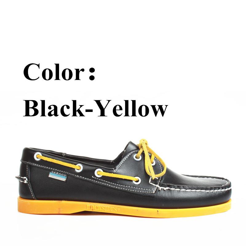 Docksides Klassische Bootsschuhe für Herren und Damen aus echtem Leder, Blau/Weiß, Übergröße 36–46, Marke Flats Loafers 2022A069 41 von Joom DACH