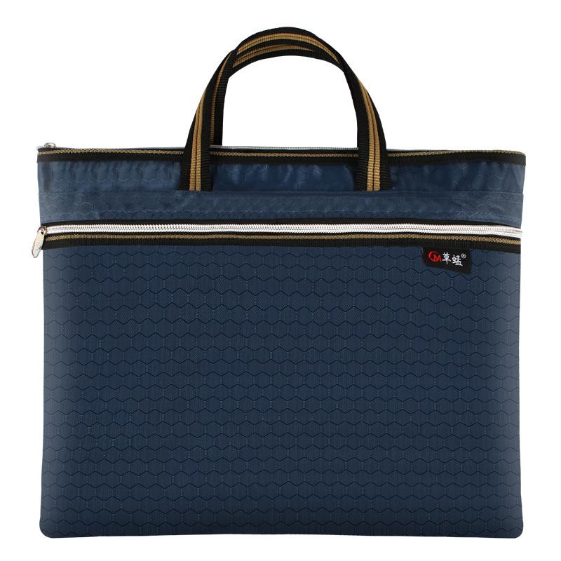 Dokumententasche, A4, Tragetasche, Aktenordner, Ablage, mehrschichtig, Besprechungstasche, Laptop, Handtasche, Reißverschluss, Aktentasche blau von Joom DACH