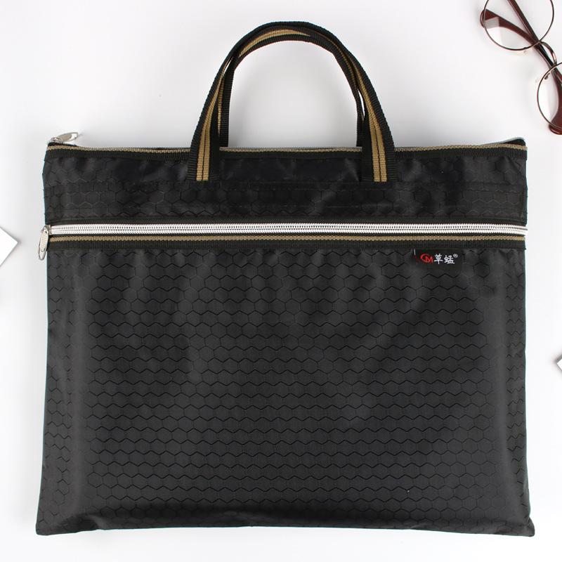 Dokumententasche, A4, Tragetasche, Aktenordner, Ablage, mehrschichtig, Besprechungstasche, Laptop, Handtasche, Reißverschluss, Aktentasche schwarz von Joom DACH