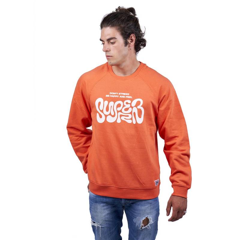Don't Stress Herren Langarmshirt Basic SO-SPRB01 XS orange von Joom DACH