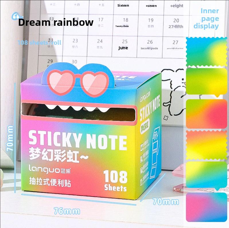 Dopamin Haftnotizen, Transparente irisierende Ausziehbare Memo-Notizen, Mini-Notizblock, Farbige Haftnotizen für Notizen und Bemerkungen Post-it notes Dopamin Haftnotizen, Transparente irisierende Ausziehbare Memo-Notizen, Mini-Notizblock, Farbige Haftnotizen für Notizen und Bemerkungen Post-it notes von Joom DACH