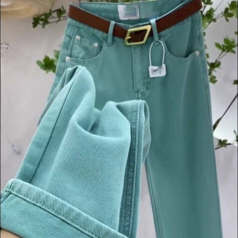 Dopamin-Mädchen High Waist Slim Fit Seeblaue Jeans XL see-grüne von Joom DACH