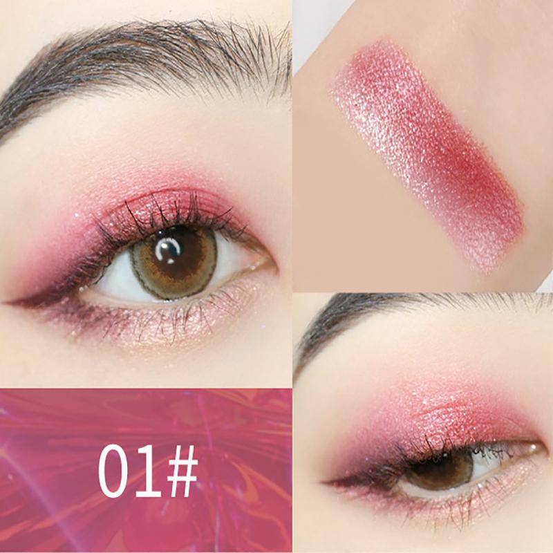 Doppel Farbe Glitter Lidschatten Stick Bleistift Lidschatten Make-Up Wasserdicht Bicolor Schimmer Kosmetik Schönheit Make-Up-Tool 01 von Joom DACH