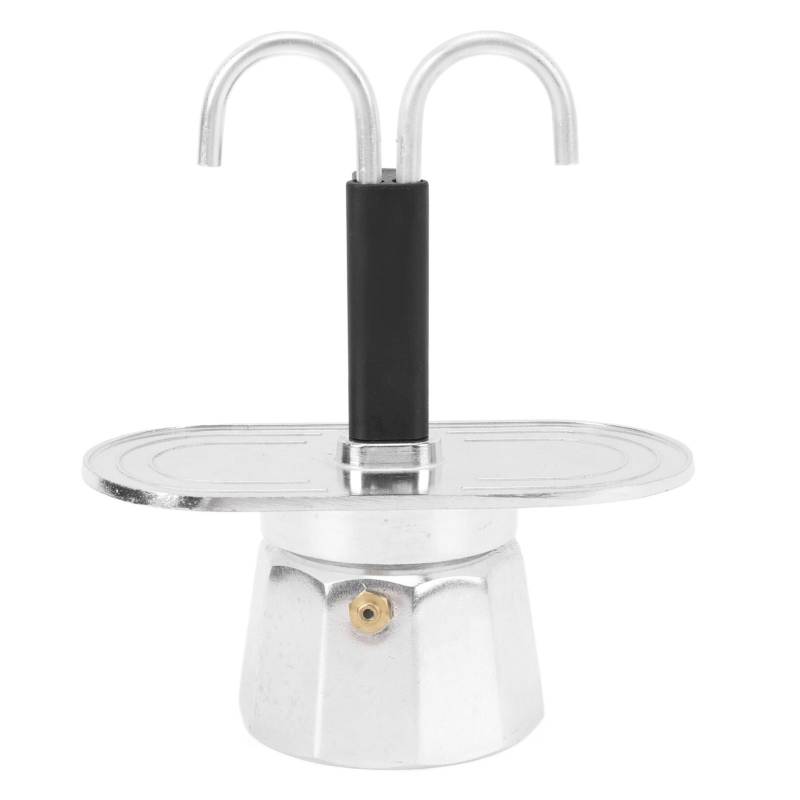 Doppelkopf Kaffeekanne 100ml Aluminiumlegierung DIY Mini Italienische Doppelkopf Herd Kaffeemaschine für Decagon Base von Joom DACH
