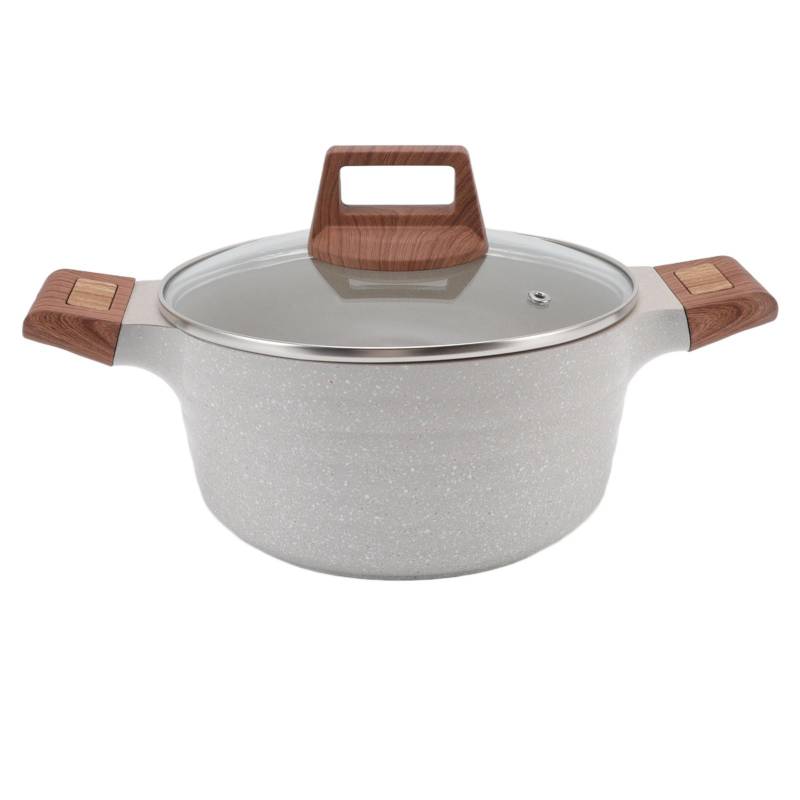Doppelohr Suppentopf Verhindert Anhaften Schnelle Erhitzung Sichtbar Elegant Universeller Schmortopf mit Deckel für Soup Pot 24cm/9.4in von Joom DACH