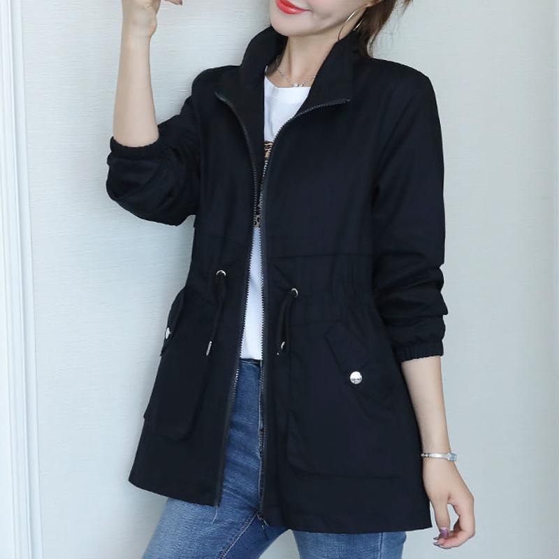 Doppelschicht Frauen Windjacke Frühling Herbst Kurzmantel Mode Plus Größe Stehkragen Damenjacke XXXL schwarz Doppelschicht Frauen Windjacke Frühling Herbst Kurzmantel Mode Plus Größe Stehkragen Damenjacke XXXL schwarz von Joom DACH