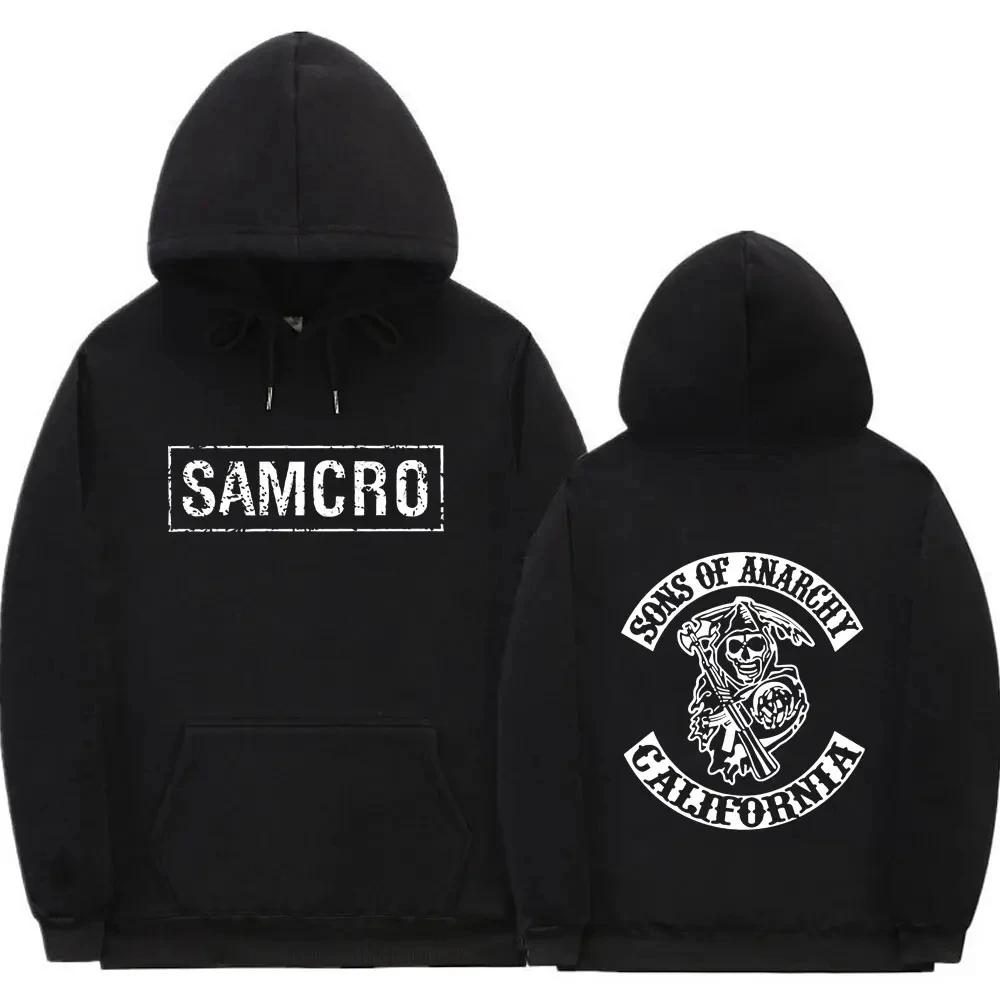 Doppelseitig bedruckter Hoodie Sweatshirt Tops Sons of Anarchy SAMCRO Herren Damen Mode Markendesign Pullover Fleece Hoodies L schwarz von Joom DACH
