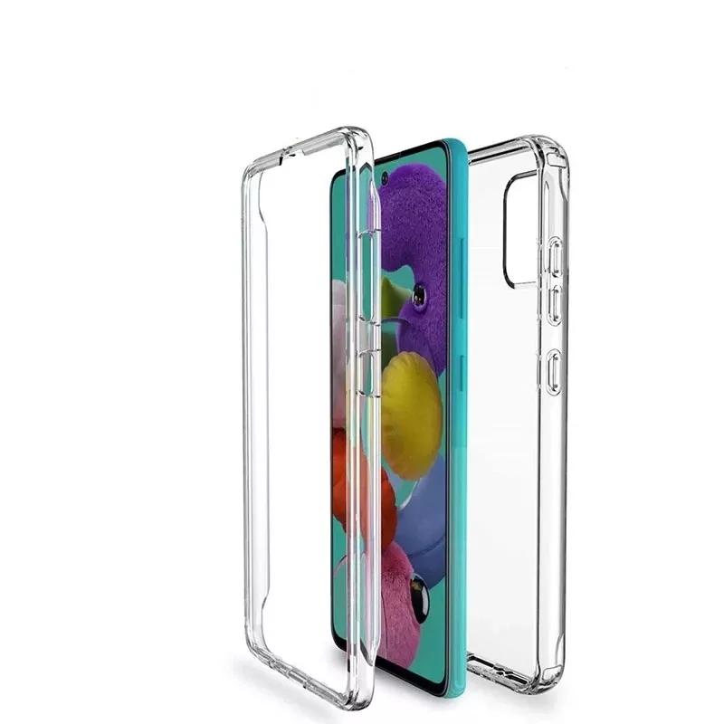 Doppelseitige transparente 360-Grad-Schutz-TPU-Anti-Drop-Handyhülle für iPhone Samsung Huawei Honor Xiaomi Redmi OPPO Realme Vivo OnePlus Samsung Galaxy A15 reinfarbig von Joom DACH