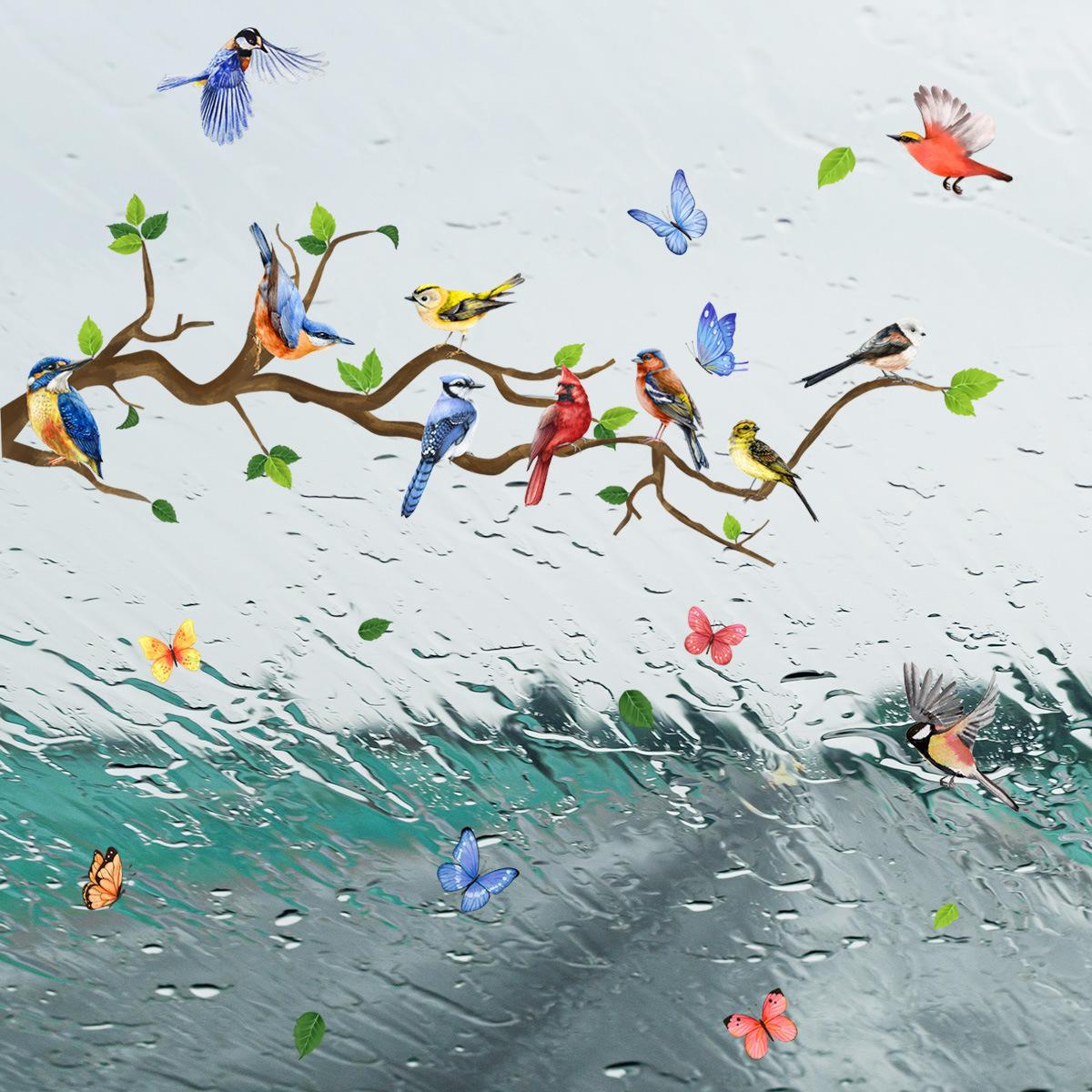 Doppelseitiger bunter Blumen-Schmetterlings-Wandaufkleber, elektrostatische Paste, Fensterglaspaste, sichtbares dekoratives Wandtattoo 18*50cm Doppelseitiger bunter Blumen-Schmetterlings-Wandaufkleber, elektrostatische Paste, Fensterglaspaste, sichtbares dekoratives Wandtattoo 18*50cm von Joom DACH