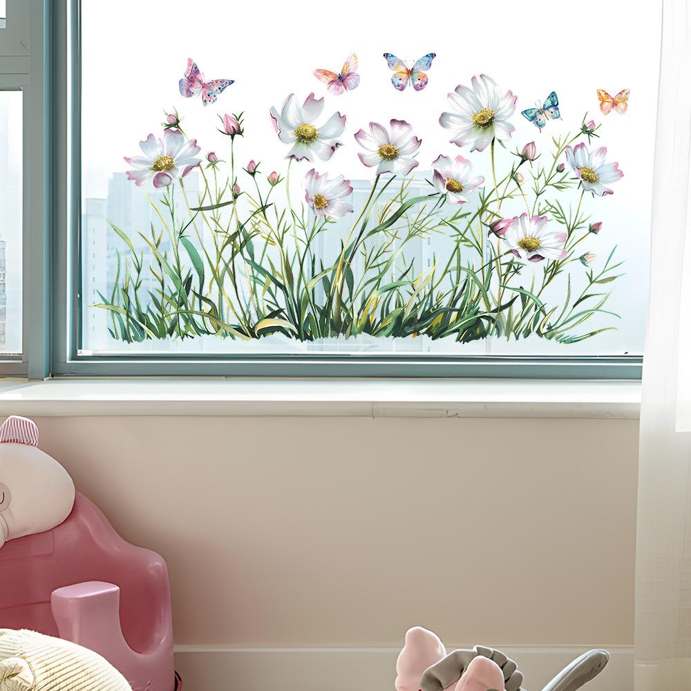 Doppelseitiger bunter Blumen-Schmetterlings-Wandaufkleber, elektrostatische Paste, Fensterglaspaste, sichtbares dekoratives Wandtattoo 30*58cm Doppelseitiger bunter Blumen-Schmetterlings-Wandaufkleber, elektrostatische Paste, Fensterglaspaste, sichtbares dekoratives Wandtattoo 30*58cm von Joom DACH