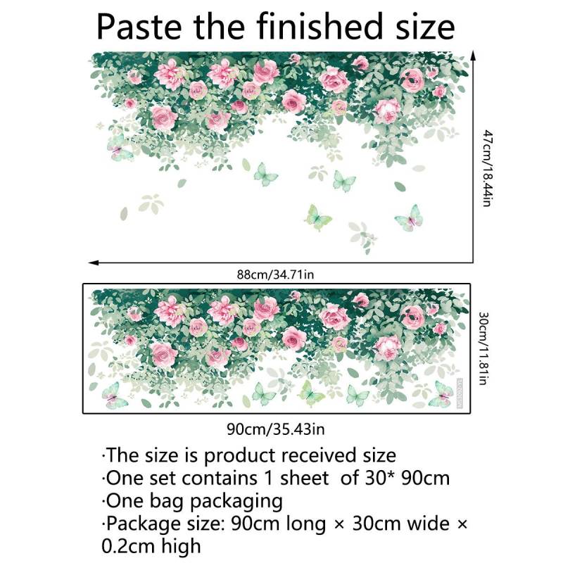 Doppelseitiger bunter Blumen-Schmetterlings-Wandaufkleber, elektrostatische Paste, Fensterglaspaste, sichtbares dekoratives Wandtattoo 30*90cm Doppelseitiger bunter Blumen-Schmetterlings-Wandaufkleber, elektrostatische Paste, Fensterglaspaste, sichtbares dekoratives Wandtattoo 30*90cm von Joom DACH