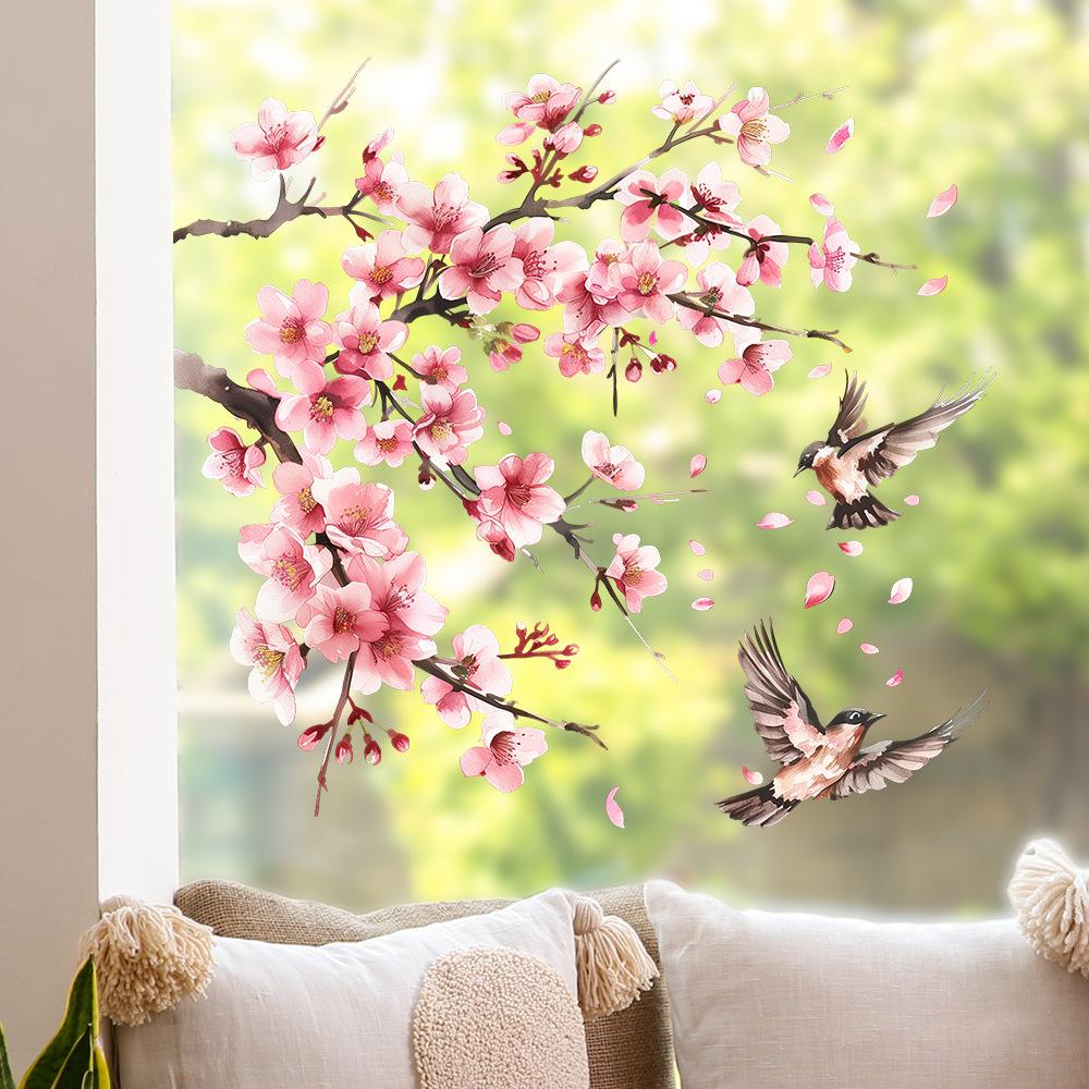 Doppelseitiger bunter Blumen-Schmetterlings-Wandaufkleber, elektrostatische Paste, Fensterglaspaste, sichtbares dekoratives Wandtattoo 39*40cm Doppelseitiger bunter Blumen-Schmetterlings-Wandaufkleber, elektrostatische Paste, Fensterglaspaste, sichtbares dekoratives Wandtattoo 39*40cm von Joom DACH