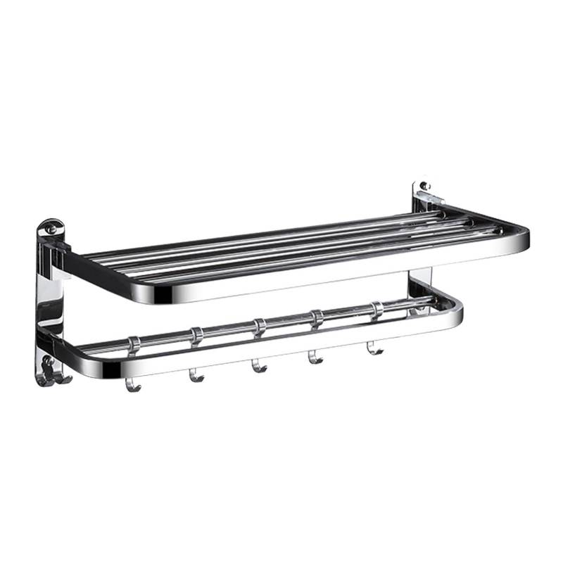 Doppelter Handtuchhalter Faltbar Selbstklebend 304 Edelstahl Wandhandtuchablage mit Haken für Badezimmer von Joom DACH