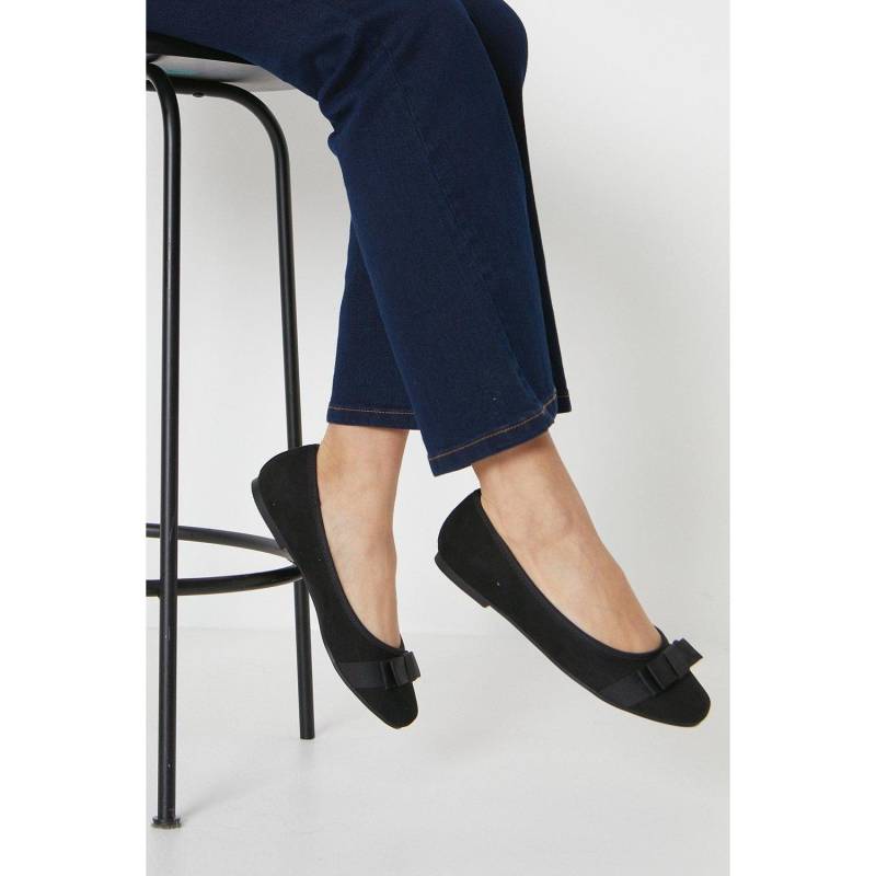 Dorothy Perkins Damen/Damen Paris Bow Detail Wide Ballerinas 4 UK schwarz Dorothy Perkins Damen/Damen Paris Bow Detail Wide Ballerinas 4 UK schwarz von Joom DACH