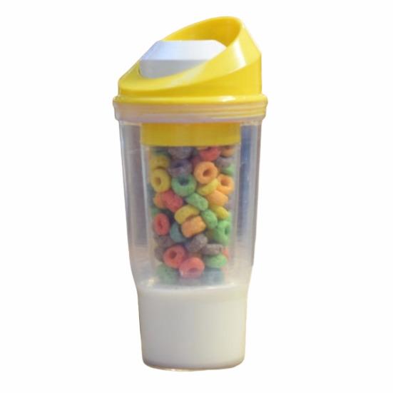 Doppelschichtiger Müsli-Becher zum Mitnehmen Auslaufsicherer Frühstücksbehälter mit separaten Fächern für Milch & Müsli Tragbarer Müsli- und Milchbecher von Joom DACH