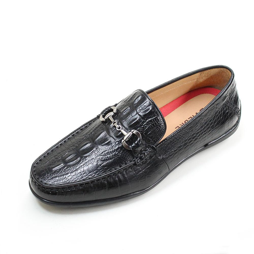 Doudou Schuhe Herren Sommer Leder Weiche Sohle Slipper Leder Freizeitschuhe High-End Allround Loafer 44 schwarz von Joom DACH