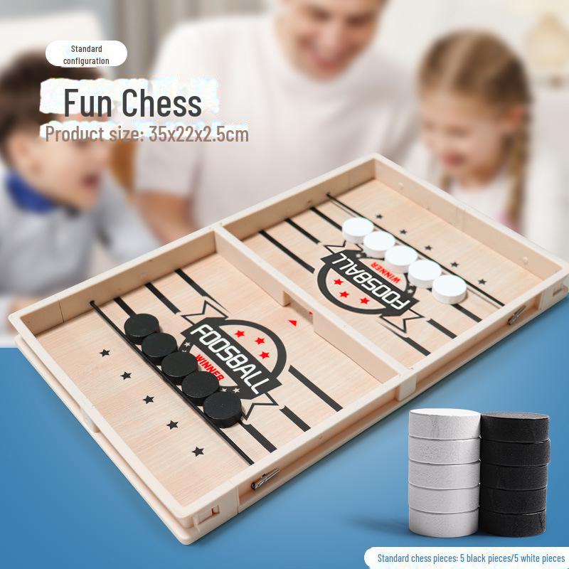 Douyin Bounce Schach: Interaktives Eltern-Kind-Spielzeug zum Auswerfen von Kugeln aus Holz von Joom DACH