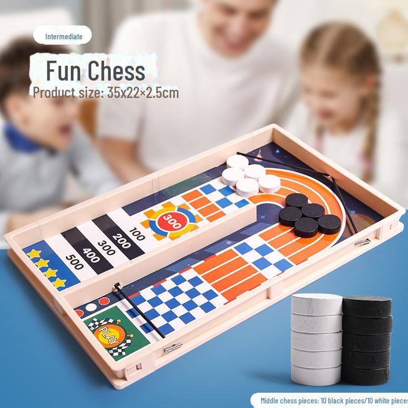 Douyin Bounce Schach: Interaktives Eltern-Kind-Spielzeug zum Auswerfen von Kugeln aus Holz von Joom DACH