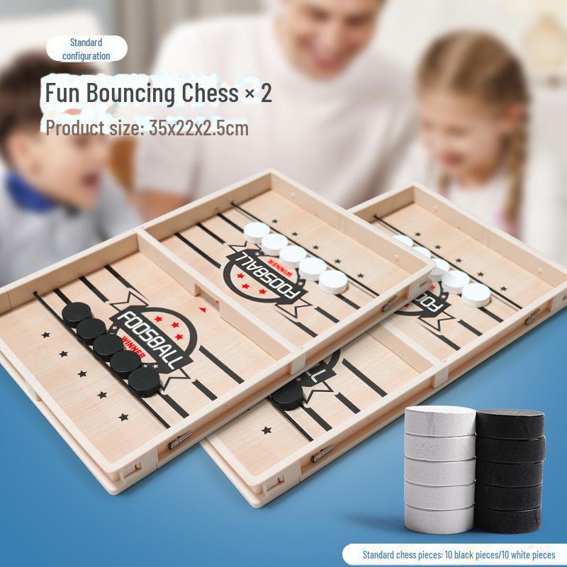 Douyin Bounce Schach: Interaktives Eltern-Kind-Spielzeug zum Auswerfen von Kugeln aus Holz von Joom DACH