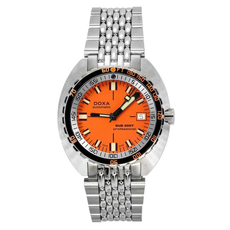 Doxa SUB 300T Aristera Professional Zifferblatt Orange Automatik Taucheruhr 840.10.351.10 1200M Herrenuhr mit zusätzlichem Armband orange von Joom DACH