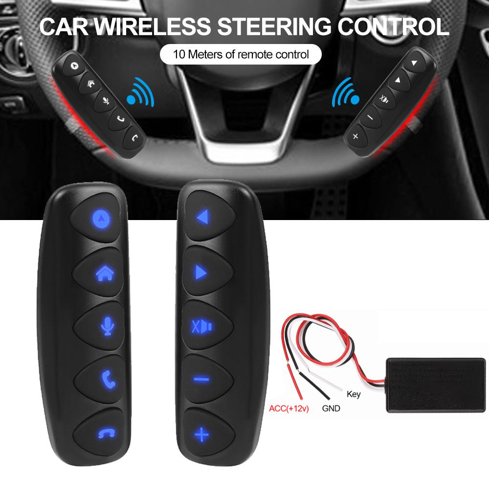 Drahtlose Auto-Lenkrad-Steuertaste 10 leuchtende Tasten für Radio DVD GPS Multimedia-Navigation Head Unit Fernbedienung CHINA von Joom DACH