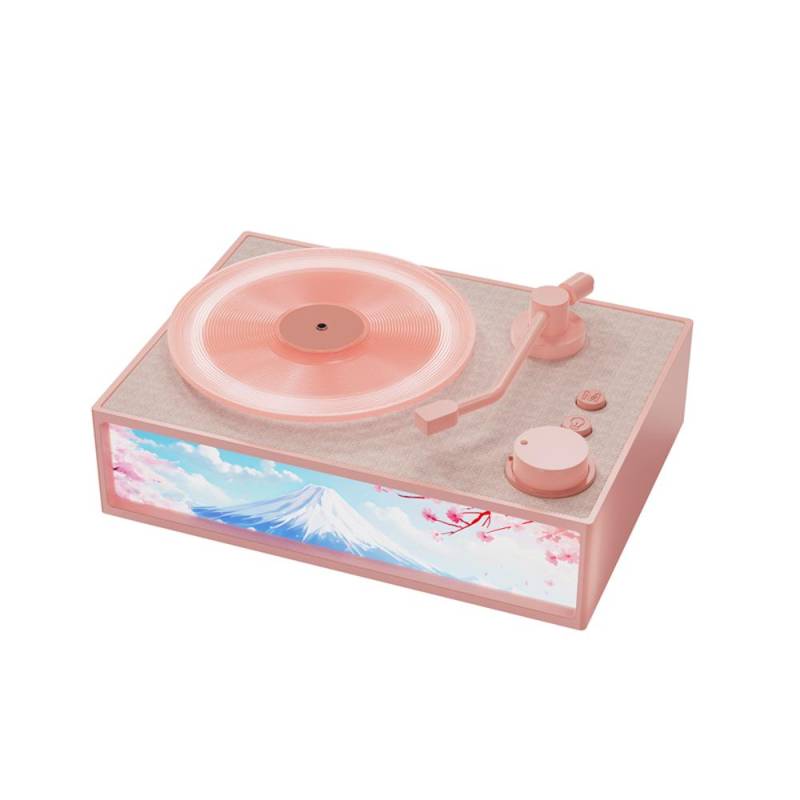 Drahtloser BT-Lautsprecher Aroma Desktop Record Player Lautsprecher LED Nachtlicht mit 10ml ätherischem Öl für schwarz von Joom DACH