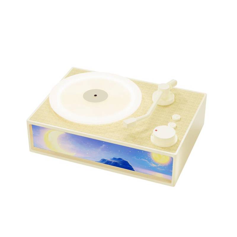Drahtloser BT-Lautsprecher Aroma Desktop Record Player Lautsprecher LED Nachtlicht mit 10ml ätherischem Öl für beige von Joom DACH