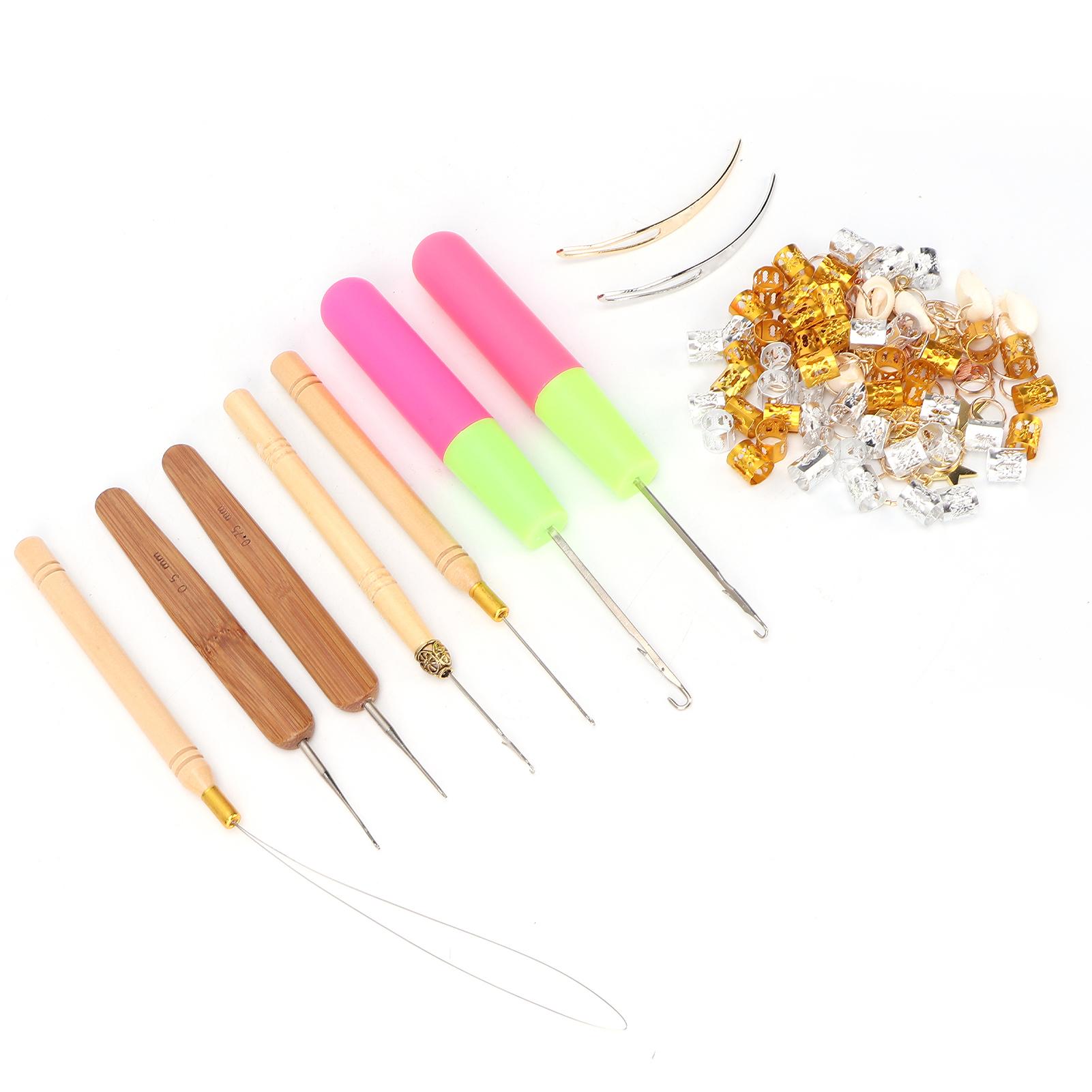 Dreadlocks Häkelnadel Set Hakennadel und Haarperlen Dekorationen für Haarstyling von Joom DACH