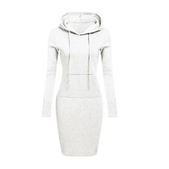 Dream Planet Trendy Warm Sexy Herbst Solide Winter Frauen Farbe Sweatshirt Tasche Lange Pullover Hoodie Kleid XL weiß Dream Planet Trendy Warm Sexy Herbst Solide Winter Frauen Farbe Sweatshirt Tasche Lange Pullover Hoodie Kleid XL weiß von Joom DACH