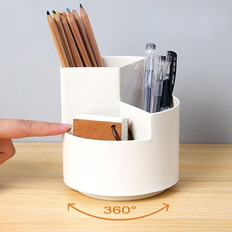 Drehbarer Stifthalter Bleistift-Aufbewahrungsbox Desktop Office Stationert Haushalt Multifunktionale Make-up-Pinsel-Organizer-Box von Joom DACH