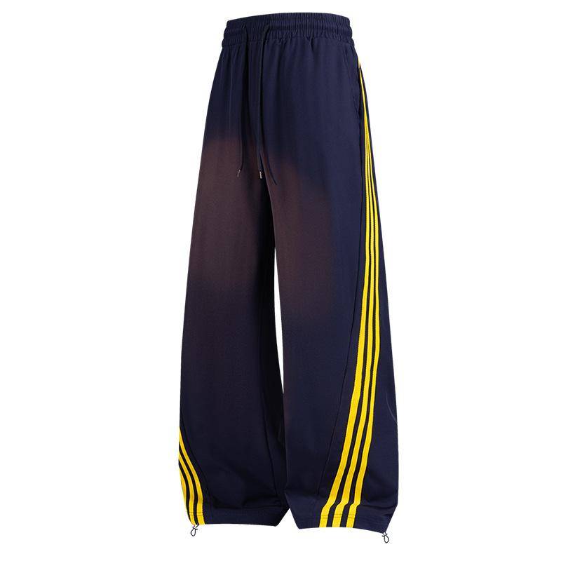 Drei Streifen Weitbeinige Scimitar-Sweathose Herren Frühling und Herbst Locker Freizeithose Herren- und Damenmode Trendmarke L dunkelblau von Joom DACH