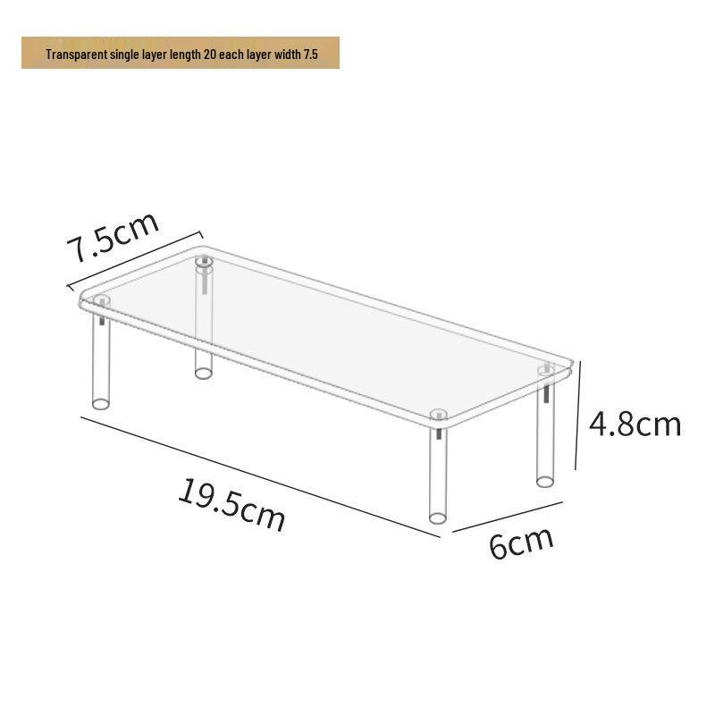 Dreistufiger Handdisplayständer aus Acryl für Pop-Mart-Puppen, Jasmine-Kosmetik, Geldbörsen und Schmuck 1-layer 20cm standard von Joom DACH