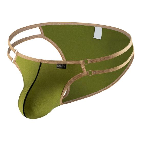 Drinnen trägt man Riemchen-Männer-Slips mit attraktiven goldenen, gesäumten Beutelhöschen und G-Strings L armee grüne von Joom DACH