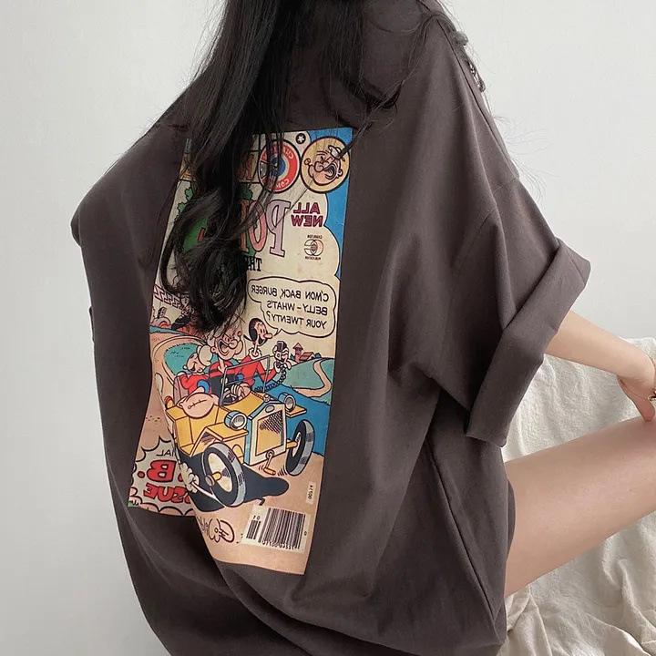 Drucken Lose Oversize T Shirts Sommer Kurzarm Solide Brief Dünne Casual Fashion High Street Frauen XXXL kaffeebraun Drucken Lose Oversize T Shirts Sommer Kurzarm Solide Brief Dünne Casual Fashion High Street Frauen XXXL kaffeebraun von Joom DACH